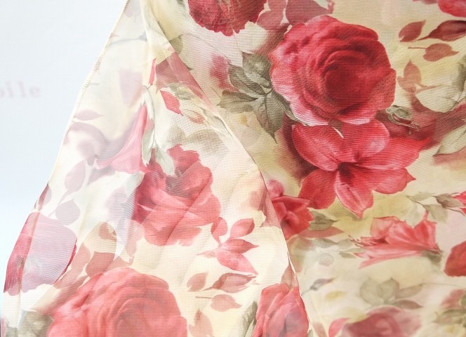 trienawear シフォン巻きスカート #933 Autumn Roses