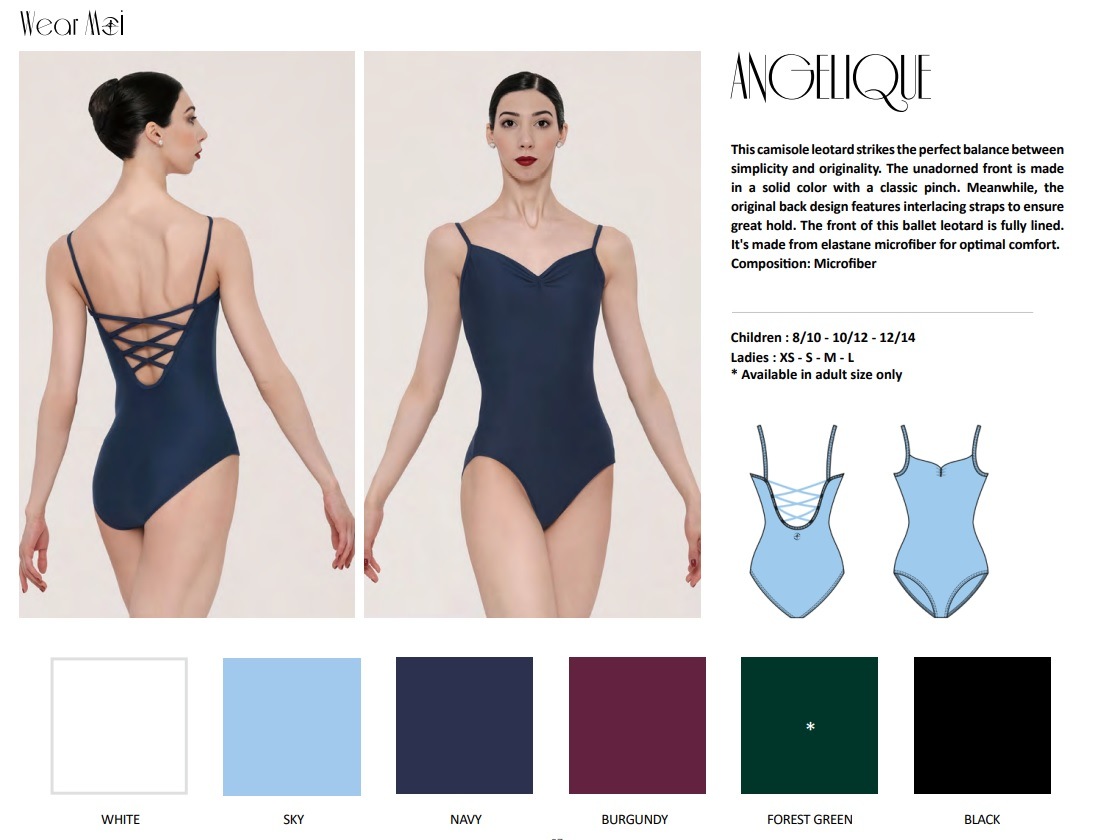 Kids WEARMOI クロスキャミソールレオタード ANGELIQUE