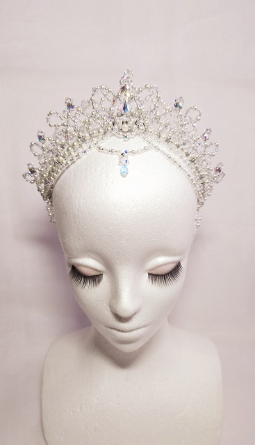 ～Atelier Petite Rose～　華やか2連ティアラ　【シルバー】