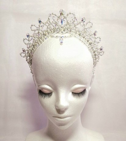 ～Atelier Petite Rose～　華やか2連ティアラ　【シルバー】