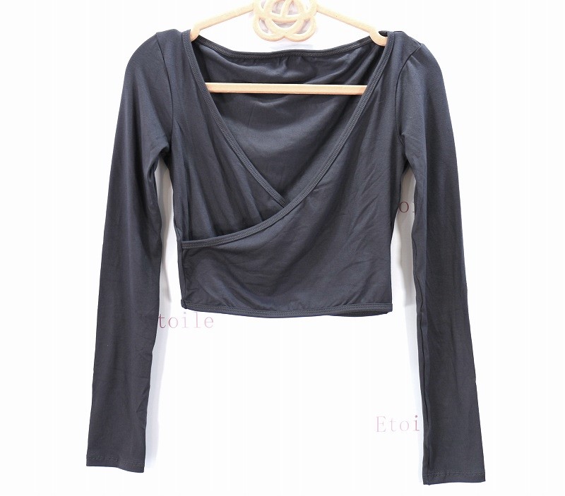 【Ballet Rosa】 長袖ショート丈クロストップス MIO