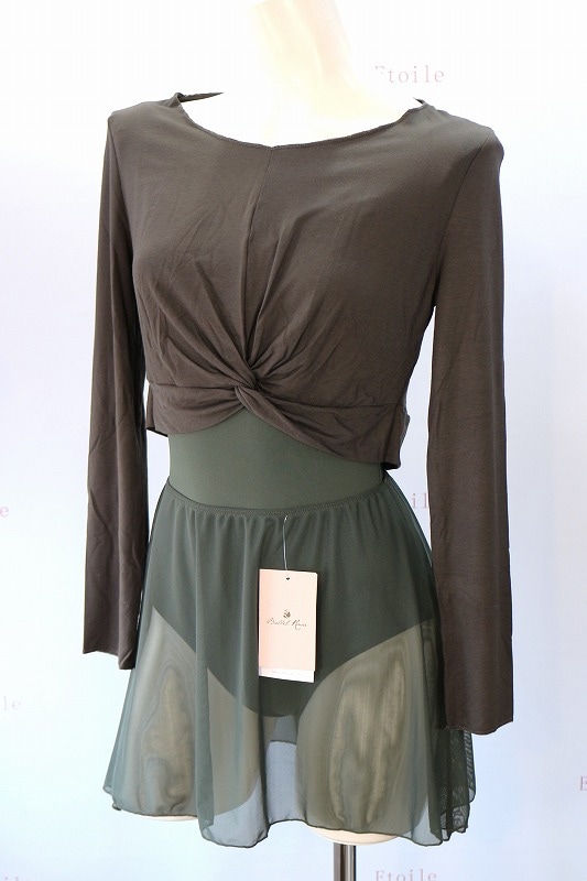 【Ballet Rosa】　長袖ショート丈ツイストトップス　MEGUMI