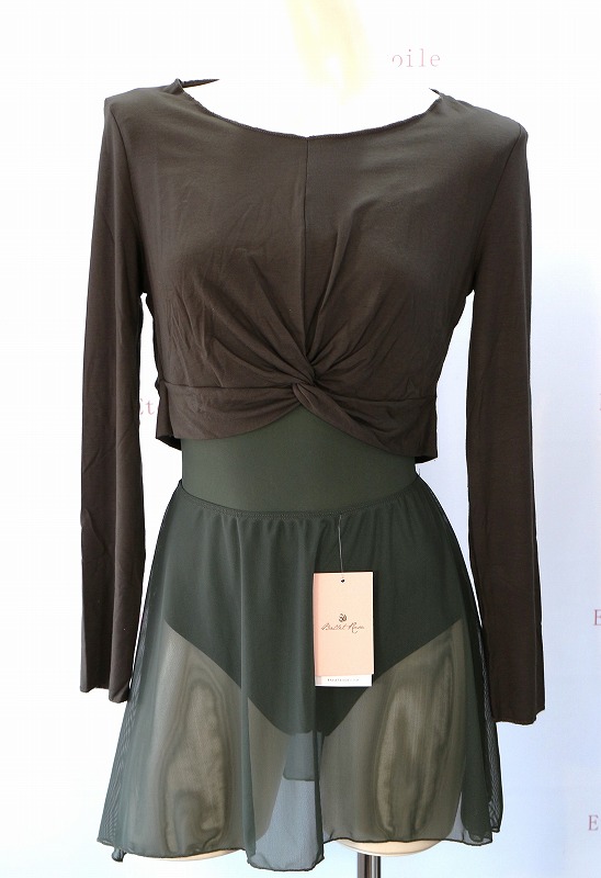 【Ballet Rosa】　長袖ショート丈ツイストトップス　MEGUMI