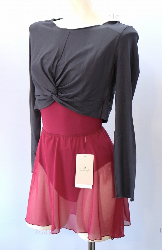 【Ballet Rosa】　長袖ショート丈ツイストトップス　MEGUMI