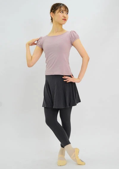 DD 伸縮性があり肌触りが気持ちいい～♪ストレッチコットン・パフTシャツ