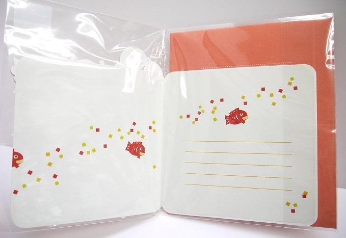 グリーティングカード　おめでとう　お祝い　鯛