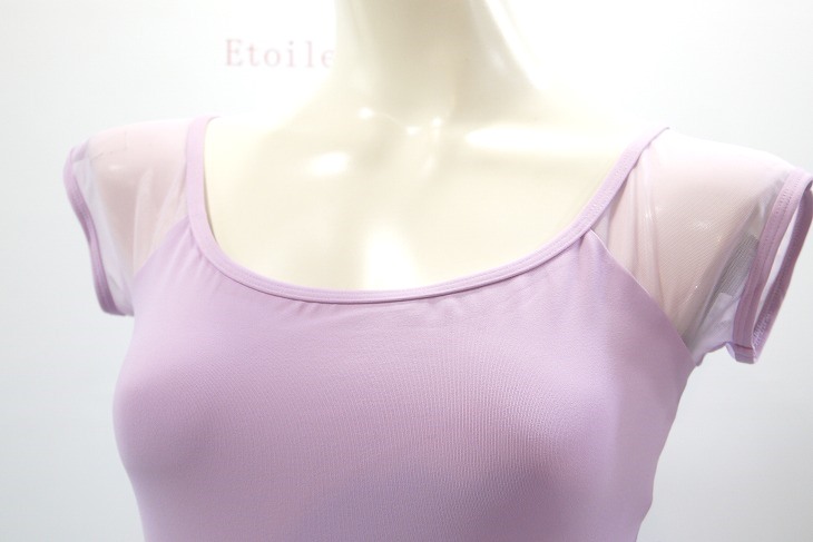 【LULLI Dancewear】　ハイバック　メッシュキャップスリーブレオタード　“Bronya”