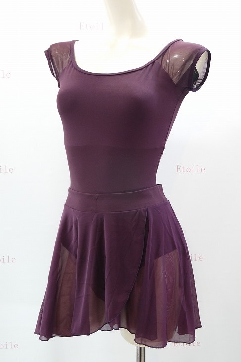 【LULLI Dancewear】　ハイバック　メッシュキャップスリーブレオタード　“Bronya”