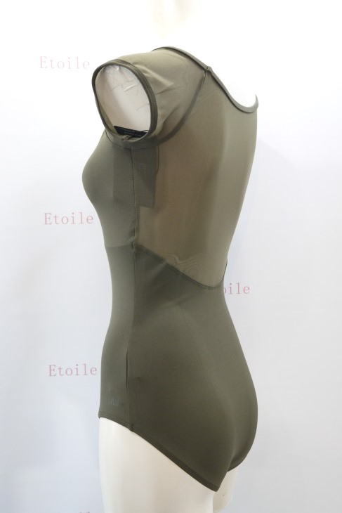 【LULLI Dancewear】　ハイバック　メッシュキャップスリーブレオタード　“Bronya”