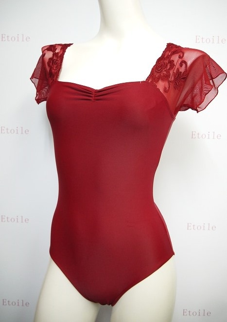 【新色】BalletRosa　レースメッシュスリーブレオタード　JUSTINE　 ジャスティン