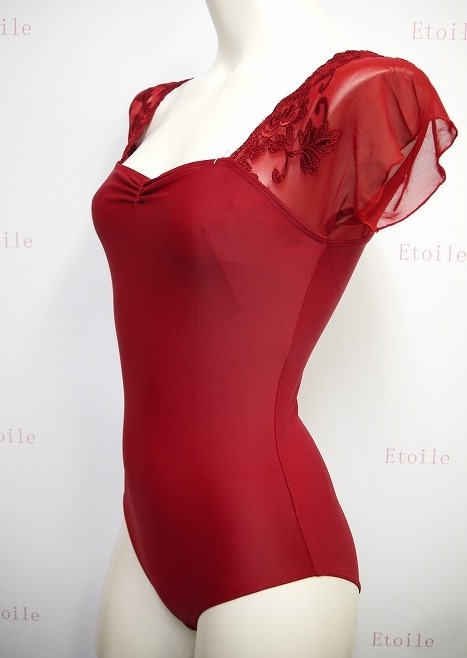 【新色】BalletRosa　レースメッシュスリーブレオタード　JUSTINE　 ジャスティン