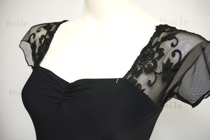 【新色】BalletRosa　レースメッシュスリーブレオタード　JUSTINE　 ジャスティン