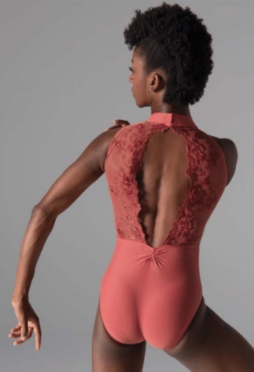 BYPLIE レースハイネック レオタード ヌーディピンク BalletRosa】 レースハイネックレオタード AMELIE アメリー