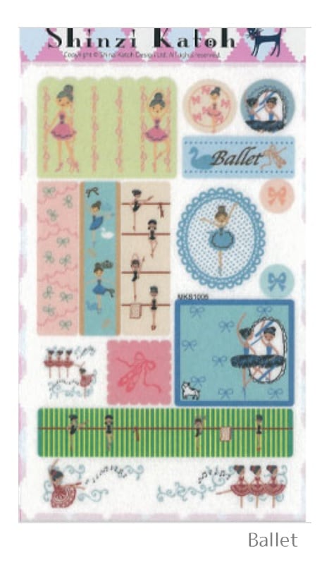 和紙ステッカー　Ballet / Cheri un deux toris