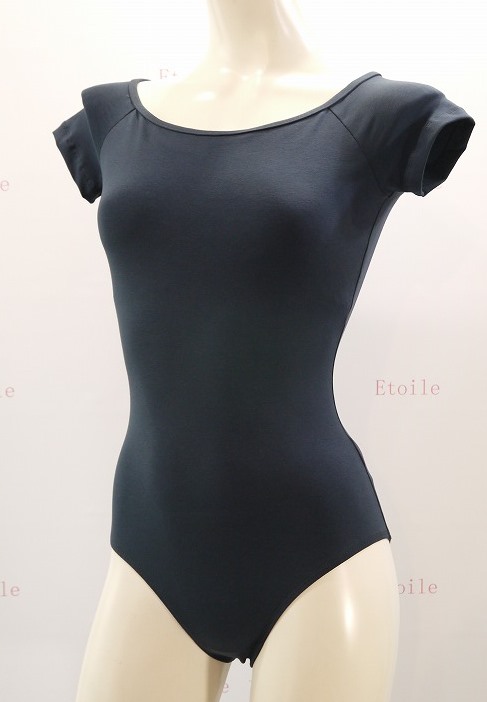 【Calla by LULLI】　ハイバック　コットンキャップスリーブレオタード　“Naomi”