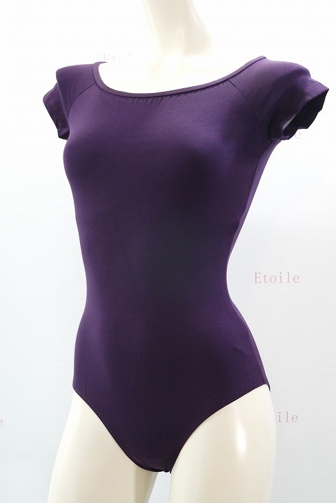 【Calla by LULLI】　ハイバック　コットンキャップスリーブレオタード　“Naomi”