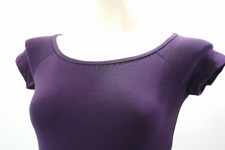 【Calla by LULLI】　ハイバック　コットンキャップスリーブレオタード　“Naomi”