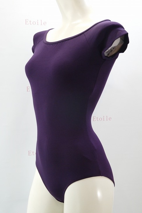 【Calla by LULLI】　ハイバック　コットンキャップスリーブレオタード　“Naomi”