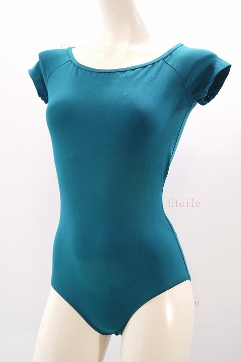 【Calla by LULLI】　ハイバック　コットンキャップスリーブレオタード　“Naomi”