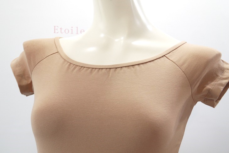 【Calla by LULLI】　ハイバック　コットンキャップスリーブレオタード　“Naomi”