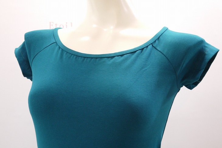 【Calla by LULLI】　ハイバック　コットンキャップスリーブレオタード　“Naomi”