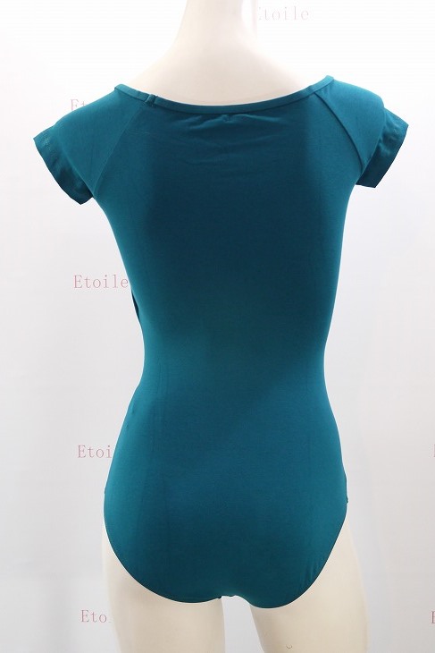 【Calla by LULLI】　ハイバック　コットンキャップスリーブレオタード　“Naomi”