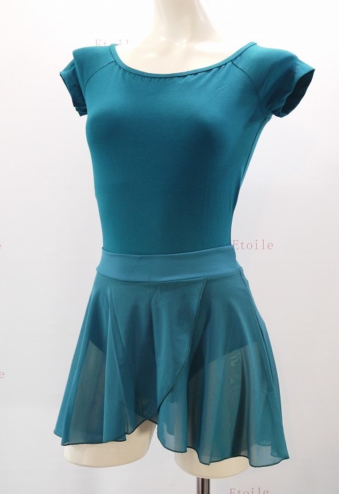 【Calla by LULLI】　ハイバック　コットンキャップスリーブレオタード　“Naomi”