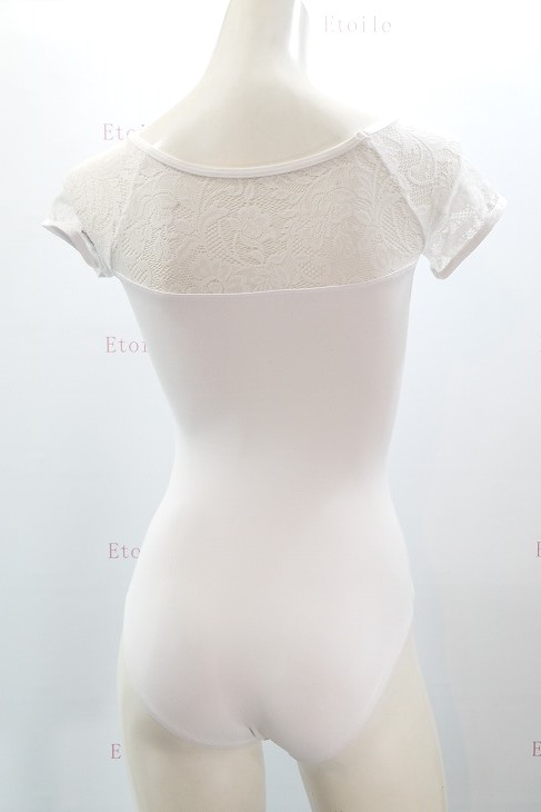 【Calla by LULLI】　ハイバック　レースキャップスリーブレオタード　“Angelina”