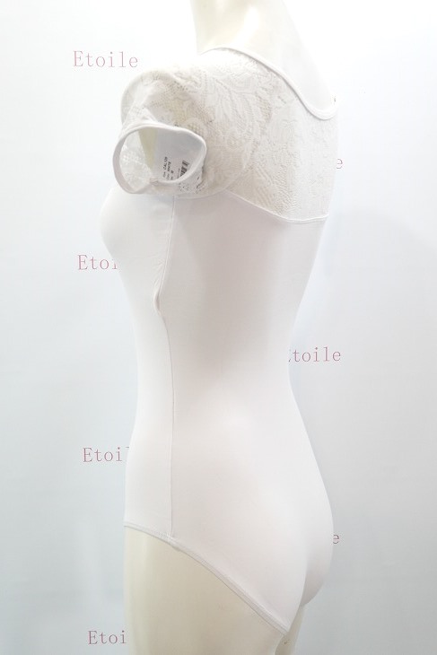 【Calla by LULLI】　ハイバック　レースキャップスリーブレオタード　“Angelina”