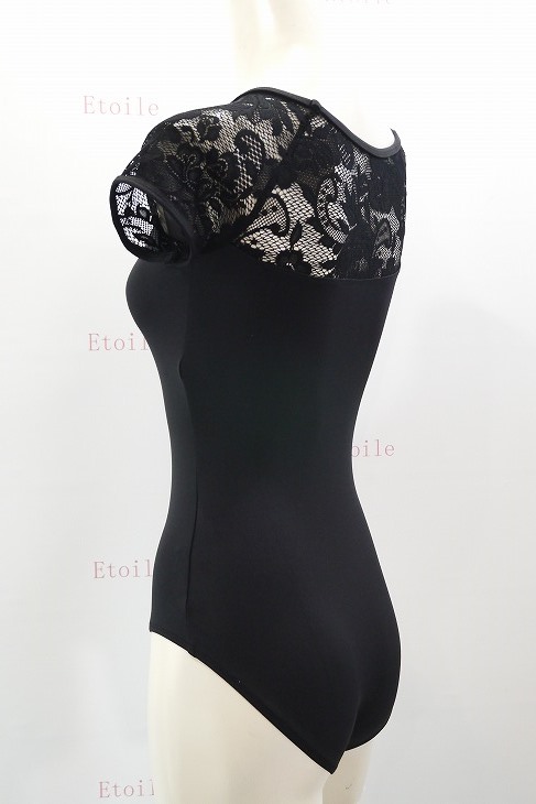 【Calla by LULLI】　ハイバック　レースキャップスリーブレオタード　“Angelina”