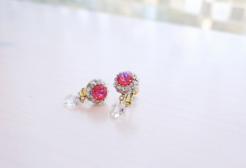 オーダー~Atelier Petite Rose~ スワロフスキーイヤリング “Diana”