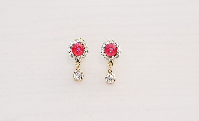 オーダー~Atelier Petite Rose~ スワロフスキーイヤリング “Diana”