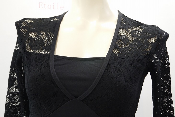 【Calla by LULLI】　ハイバック　レースロングスリーブレオタード　“Jojo”