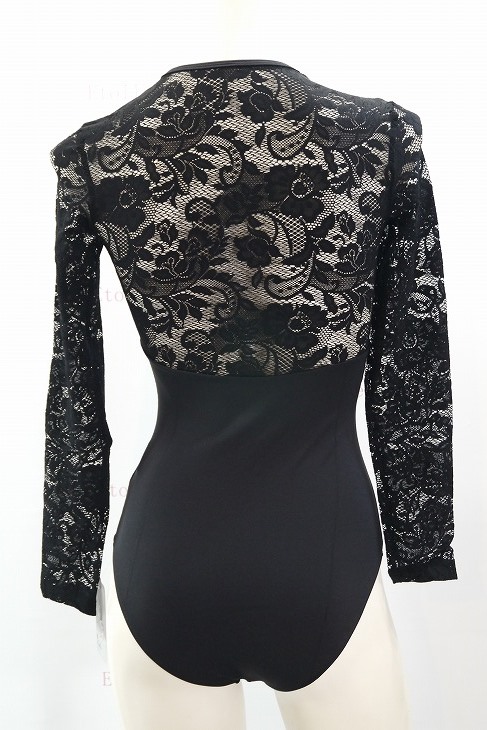 【Calla by LULLI】　ハイバック　レースロングスリーブレオタード　“Jojo”