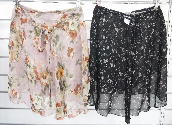 DD オリジナルフラワープリント巻きスカート