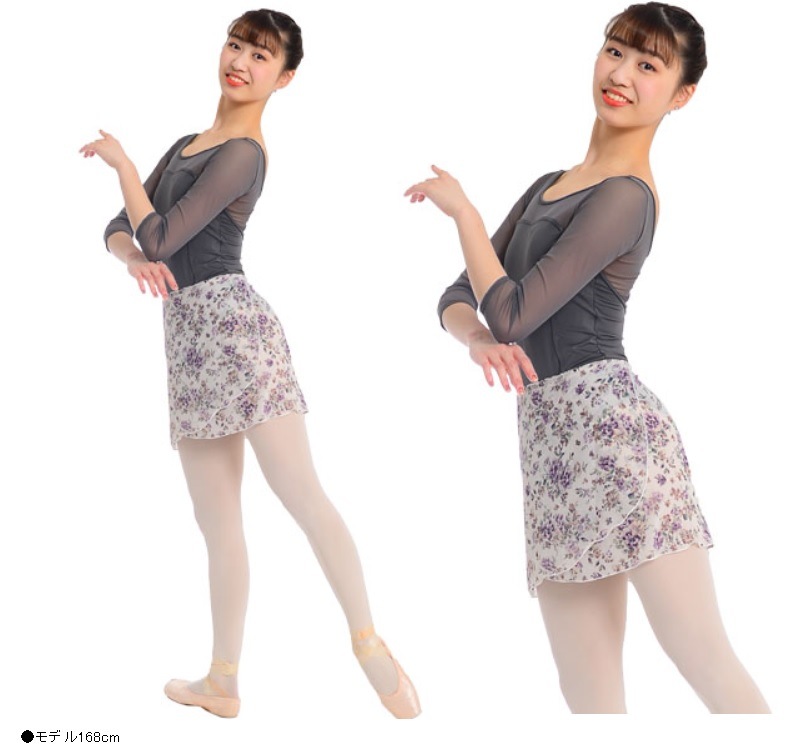 DD オリジナルフラワープリント巻きスカート