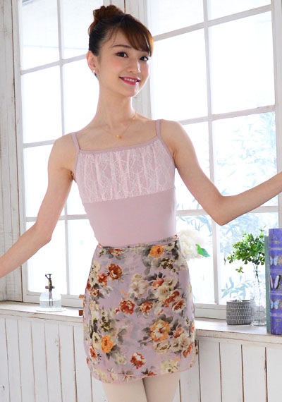 DD オリジナルフラワープリント巻きスカート