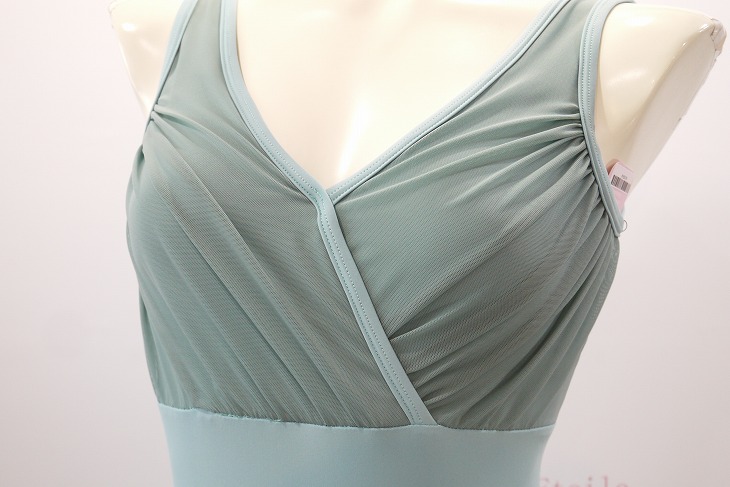 【Jule Dancewear】 メッシュクロスタンクレオタード Alloy