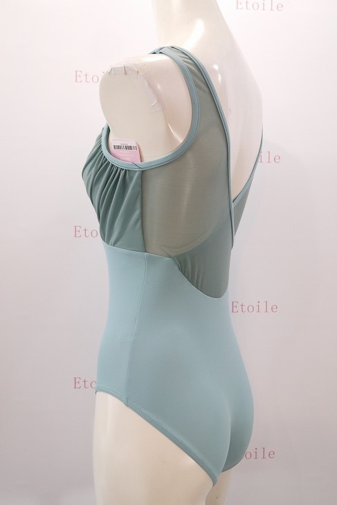 【Jule Dancewear】 メッシュクロスタンクレオタード Alloy