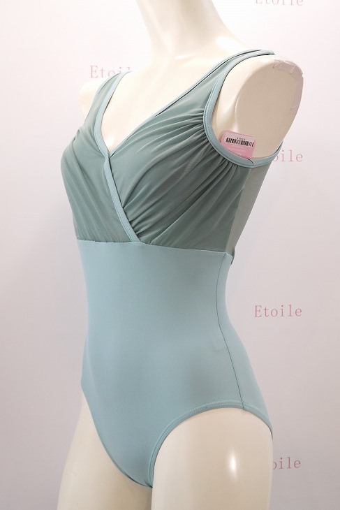 【Jule Dancewear】 メッシュクロスタンクレオタード Alloy