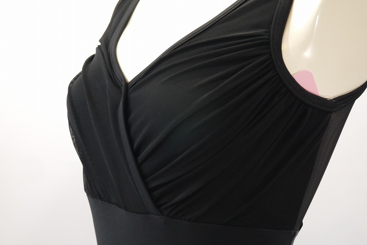 【Jule Dancewear】 メッシュクロスタンクレオタード Alloy