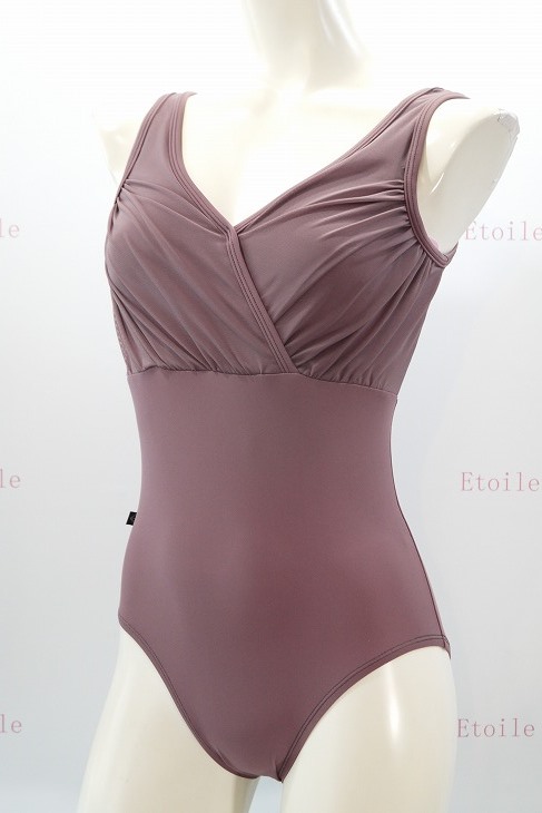 【Jule Dancewear】 メッシュクロスタンクレオタード Alloy