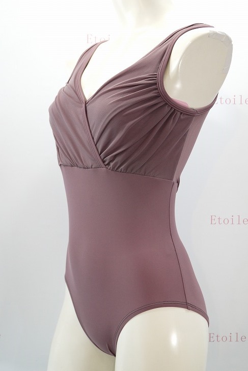 【Jule Dancewear】 メッシュクロスタンクレオタード Alloy