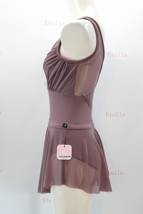 【Jule Dancewear】 メッシュクロスタンクレオタード Alloy