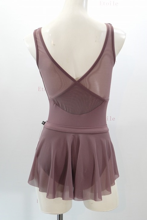 【Jule Dancewear】 メッシュクロスタンクレオタード Alloy