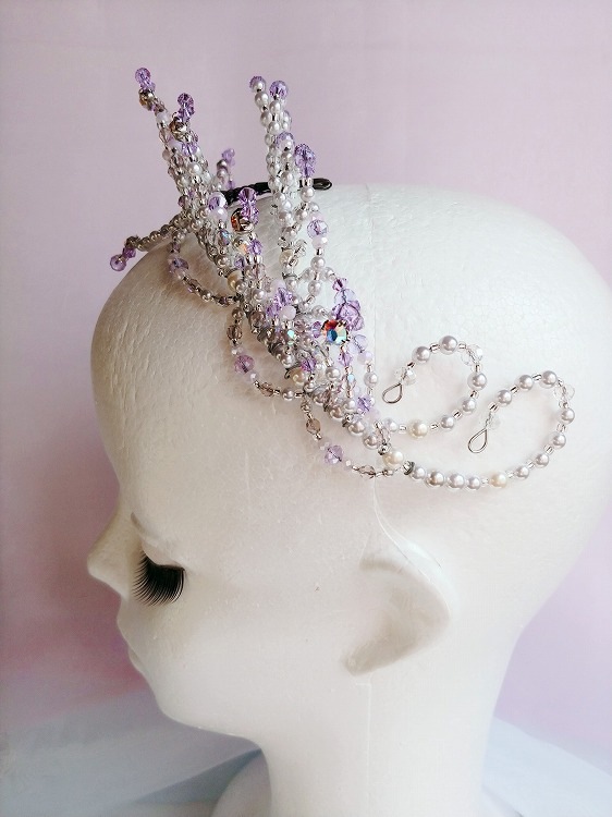 Atelier Petite Rose～ 2連ティアラ パープル 【プリンセスやリラの精