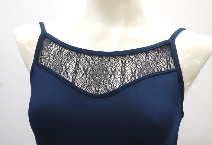 【新色】　VIDA【吸汗速乾/UPF50/サラカラ生地】 　レースキャミソールレオタード　雪乃/YUKINO