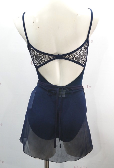 【新色】　VIDA【吸汗速乾/UPF50/サラカラ生地】 　レースキャミソールレオタード　雪乃/YUKINO