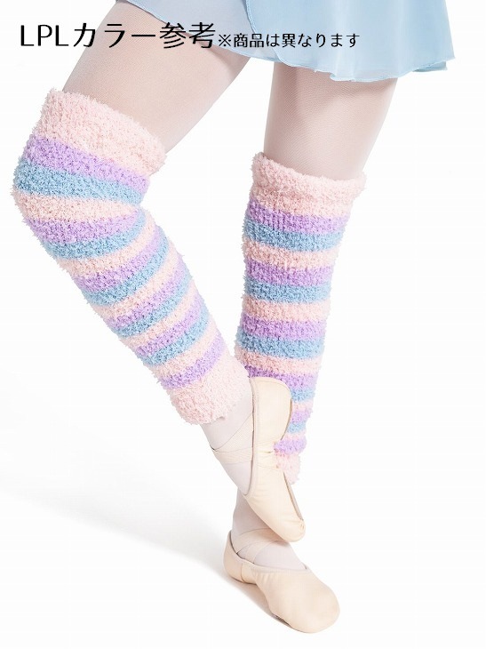 【ストライプ/3色】CAPEZIO/HARMONIE　 ひざ上丈・ふわもこレッグウォーマー CK10985W