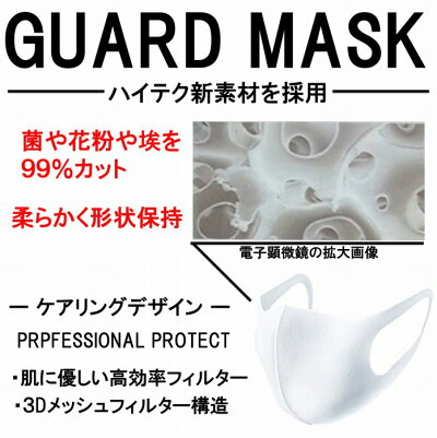50％OFF!!洗えるGUARD　MASK　レッスンに最適なマスクです！(3枚入り）